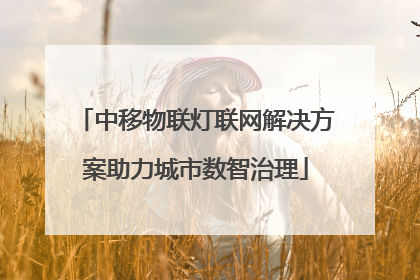 中移物联灯联网解决方案助力城市数智治理