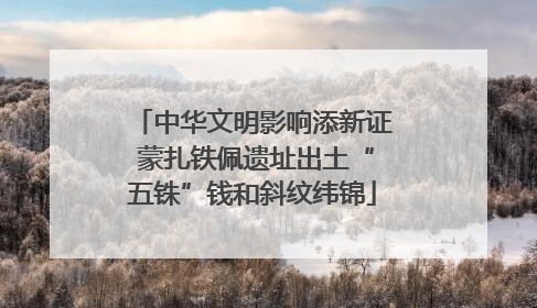 中华文明影响添新证 蒙扎铁佩遗址出土“五铢”钱和斜纹纬锦