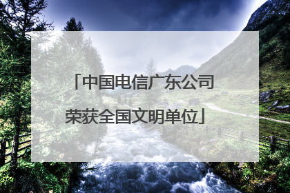 中国电信广东公司荣获全国文明单位