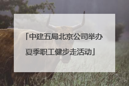 中建五局北京公司举办夏季职工健步走活动