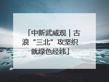 中新武威观｜古浪“三北”攻坚织就绿色经纬