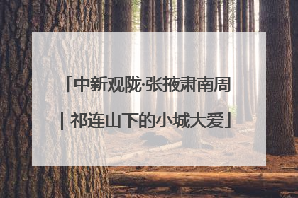中新观陇·张掖肃南周｜祁连山下的小城大爱