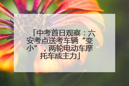 中考首日观察：六安考点送考车辆“变小”，两轮电动车摩托车成主力