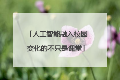 人工智能融入校园 变化的不只是课堂