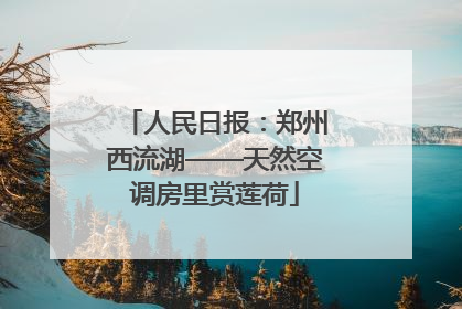 人民日报：郑州西流湖——天然空调房里赏莲荷
