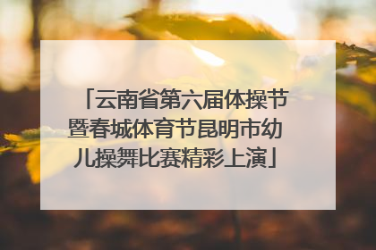 云南省第六届体操节暨春城体育节昆明市幼儿操舞比赛精彩上演