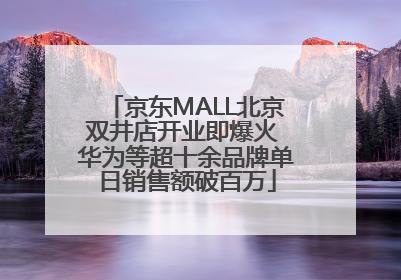 京东MALL北京双井店开业即爆火 华为等超十余品牌单日销售额破百万