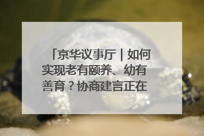 京华议事厅｜如何实现老有颐养、幼有善育？协商建言正在进行中……