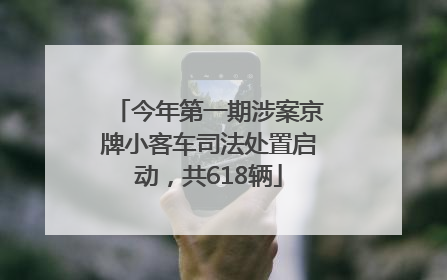 今年第一期涉案京牌小客车司法处置启动，共618辆