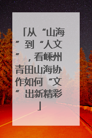 从“山海”到“人文”，看嵊州青田山海协作如何“文”出新精彩