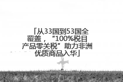 从33国到53国全覆盖，“100%税目产品零关税”助力非洲优质商品入华