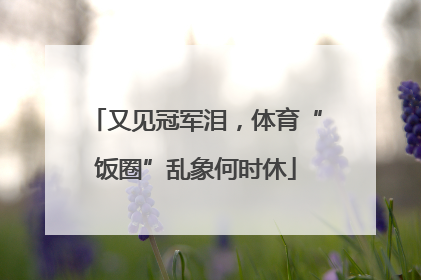 又见冠军泪，体育“饭圈”乱象何时休