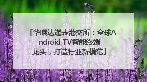 华曦达递表港交所：全球Android TV智能终端龙头，打造行业新模范