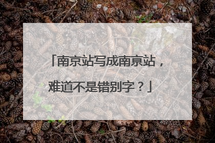 南京站写成南亰站，难道不是错别字？