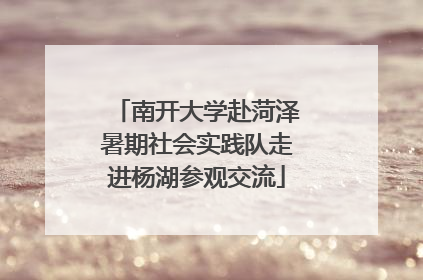 南开大学赴菏泽暑期社会实践队走进杨湖参观交流
