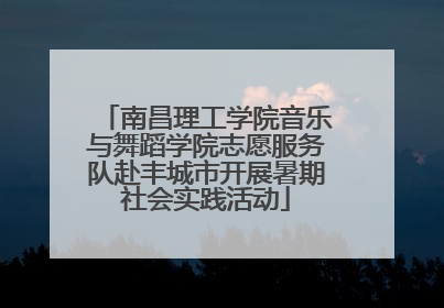 南昌理工学院音乐与舞蹈学院志愿服务队赴丰城市开展暑期社会实践活动