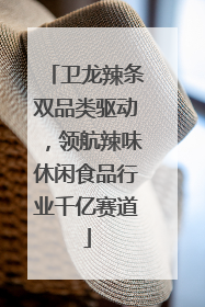 卫龙辣条双品类驱动，领航辣味休闲食品行业千亿赛道