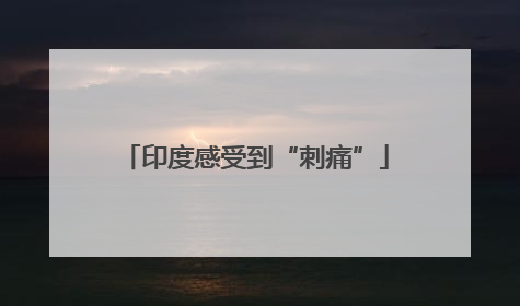 印度感受到“刺痛”