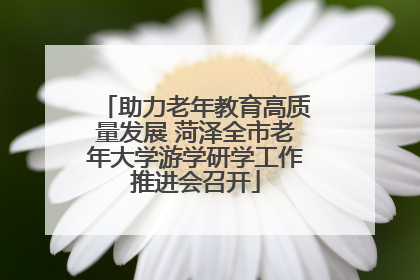 助力老年教育高质量发展 菏泽全市老年大学游学研学工作推进会召开