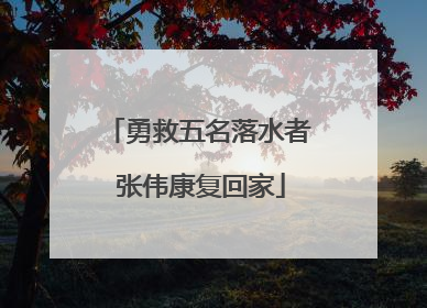 勇救五名落水者 张伟康复回家