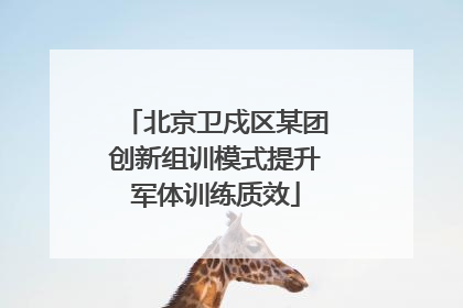 北京卫戍区某团创新组训模式提升军体训练质效