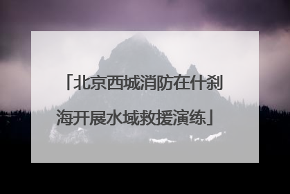北京西城消防在什刹海开展水域救援演练