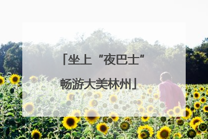 坐上“夜巴士” 畅游大美林州