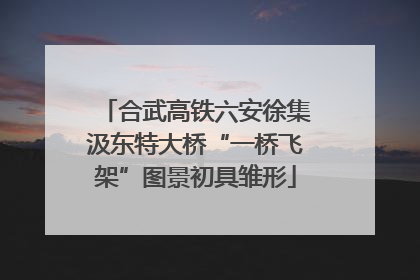 合武高铁六安徐集汲东特大桥“一桥飞架”图景初具雏形