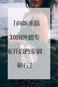 向新求质 10国外籍专家开启西安调研行