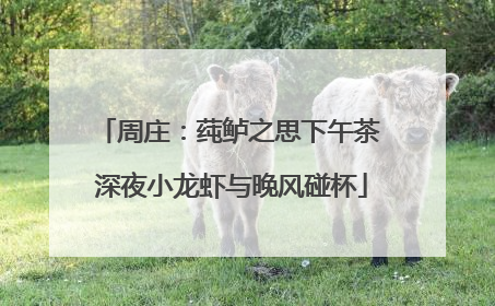 周庄：莼鲈之思下午茶 深夜小龙虾与晚风碰杯