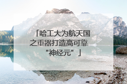 哈工大为航天国之重器打造高可靠“神经元”