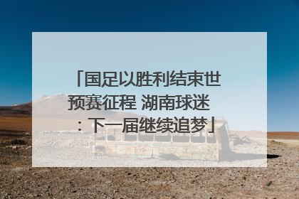 国足以胜利结束世预赛征程 湖南球迷：下一届继续追梦