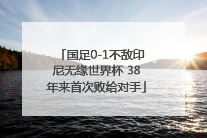 国足0-1不敌印尼无缘世界杯 38年来首次败给对手