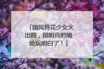 国风簪花少女火出圈，昆明真把墙绘玩明白了！