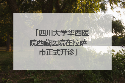 四川大学华西医院西藏医院在拉萨市正式开诊