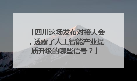 四川这场发布对接大会，透露了人工智能产业提质升级的哪些信号？