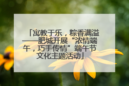 寓教于乐，粽香满溢——肥城开展“浓情端午，巧手传情”端午节文化主题活动