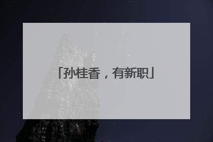 孙桂香，有新职