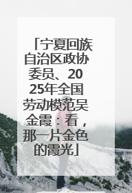 宁夏回族自治区政协委员、2025年全国劳动模范吴金霞：看，那一片金色的霞光