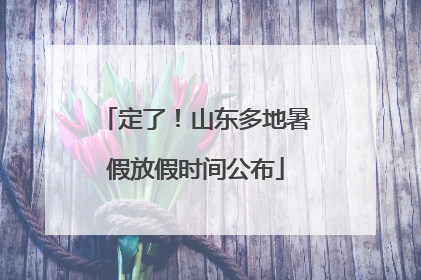 定了！山东多地暑假放假时间公布