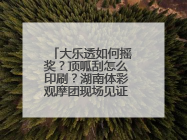 大乐透如何摇奖？顶呱刮怎么印刷？湖南体彩观摩团现场见证“阳光开奖”