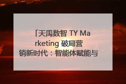 天禹数智 TY Marketing 破局营销新时代：智能体赋能与人才培育双轮驱动