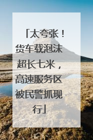 太夸张！货车载泡沫超长七米，高速服务区被民警抓现行
