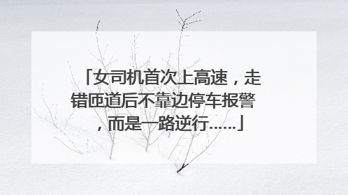 女司机首次上高速，走错匝道后不靠边停车报警，而是一路逆行……