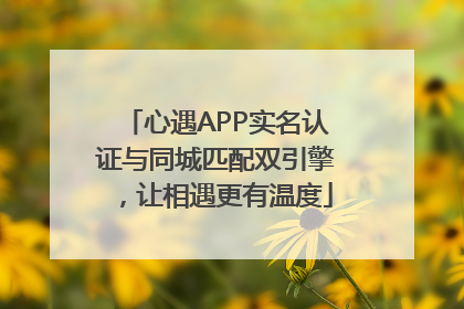 心遇APP实名认证与同城匹配双引擎，让相遇更有温度