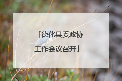德化县委政协工作会议召开