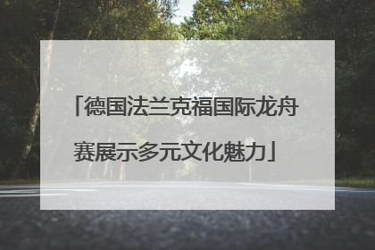 德国法兰克福国际龙舟赛展示多元文化魅力
