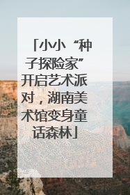 小小“种子探险家”开启艺术派对，湖南美术馆变身童话森林
