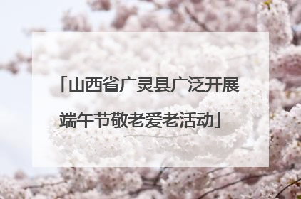 山西省广灵县广泛开展端午节敬老爱老活动