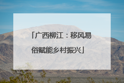 广西柳江：移风易俗赋能乡村振兴